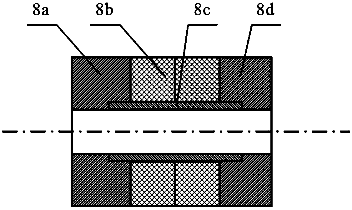 Large-damping efficiently-cooling radial passive permanent magnet bearing structure