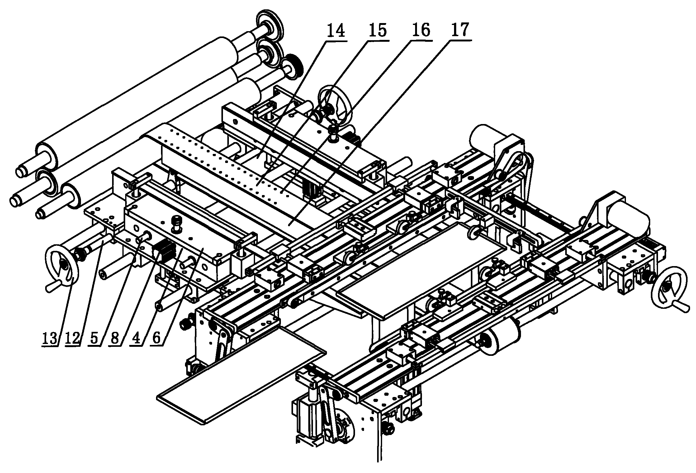 Lateral taping mechanism of full automatic edge bander