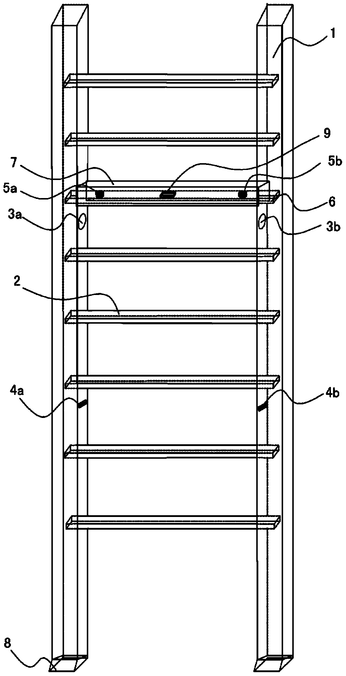 Warning safety ladder and installation method thereof