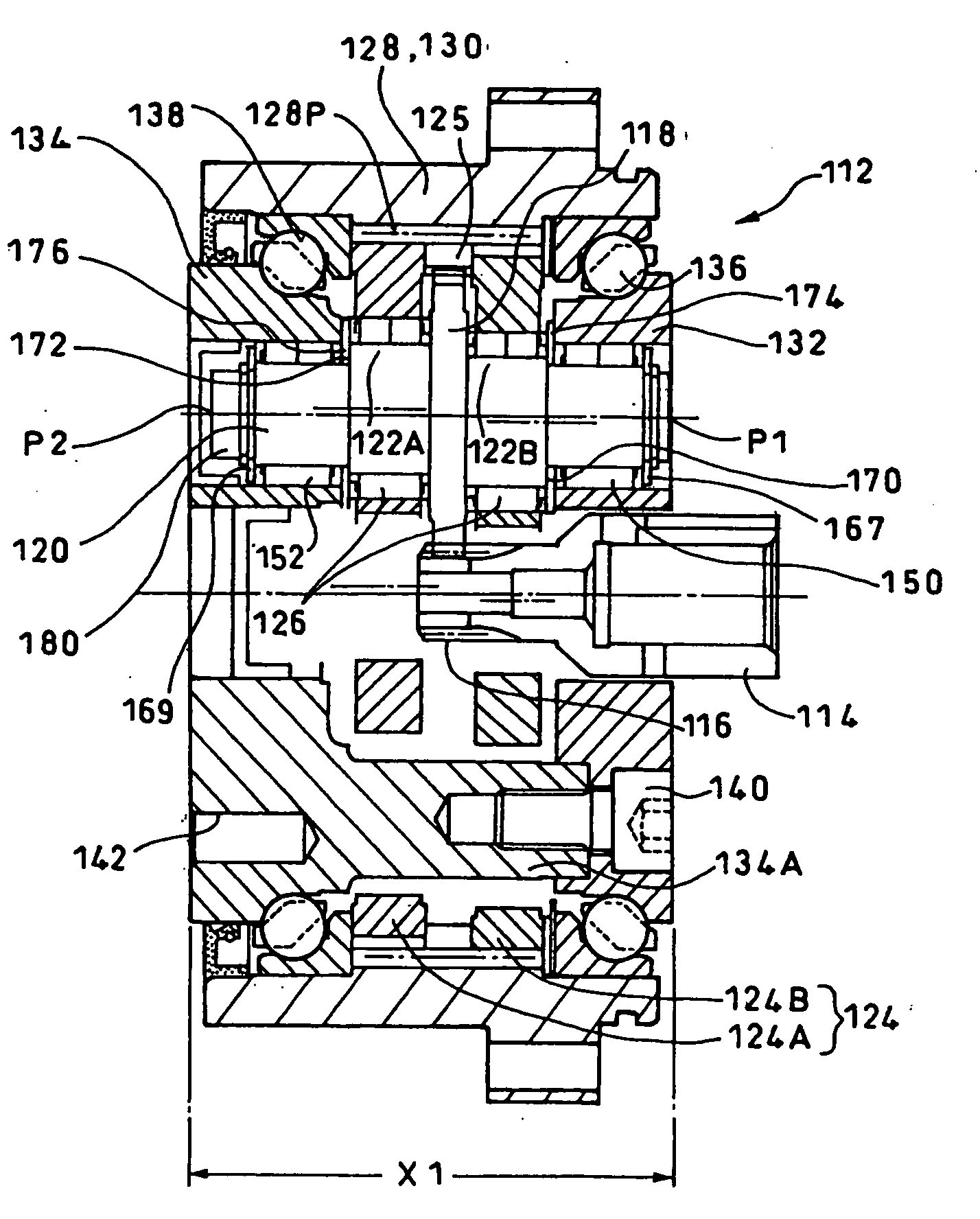 Oscillating internally meshing planetary gear system and method for manufacturing eccentric body shaft