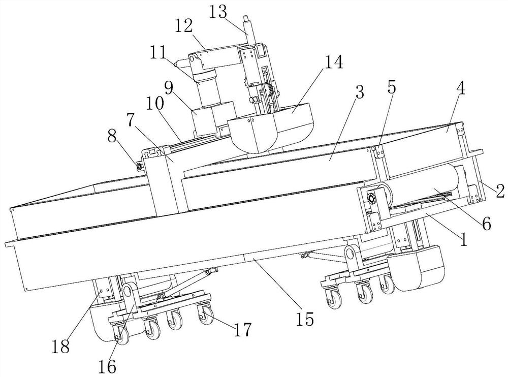 Material transfer device for highway engineering construction