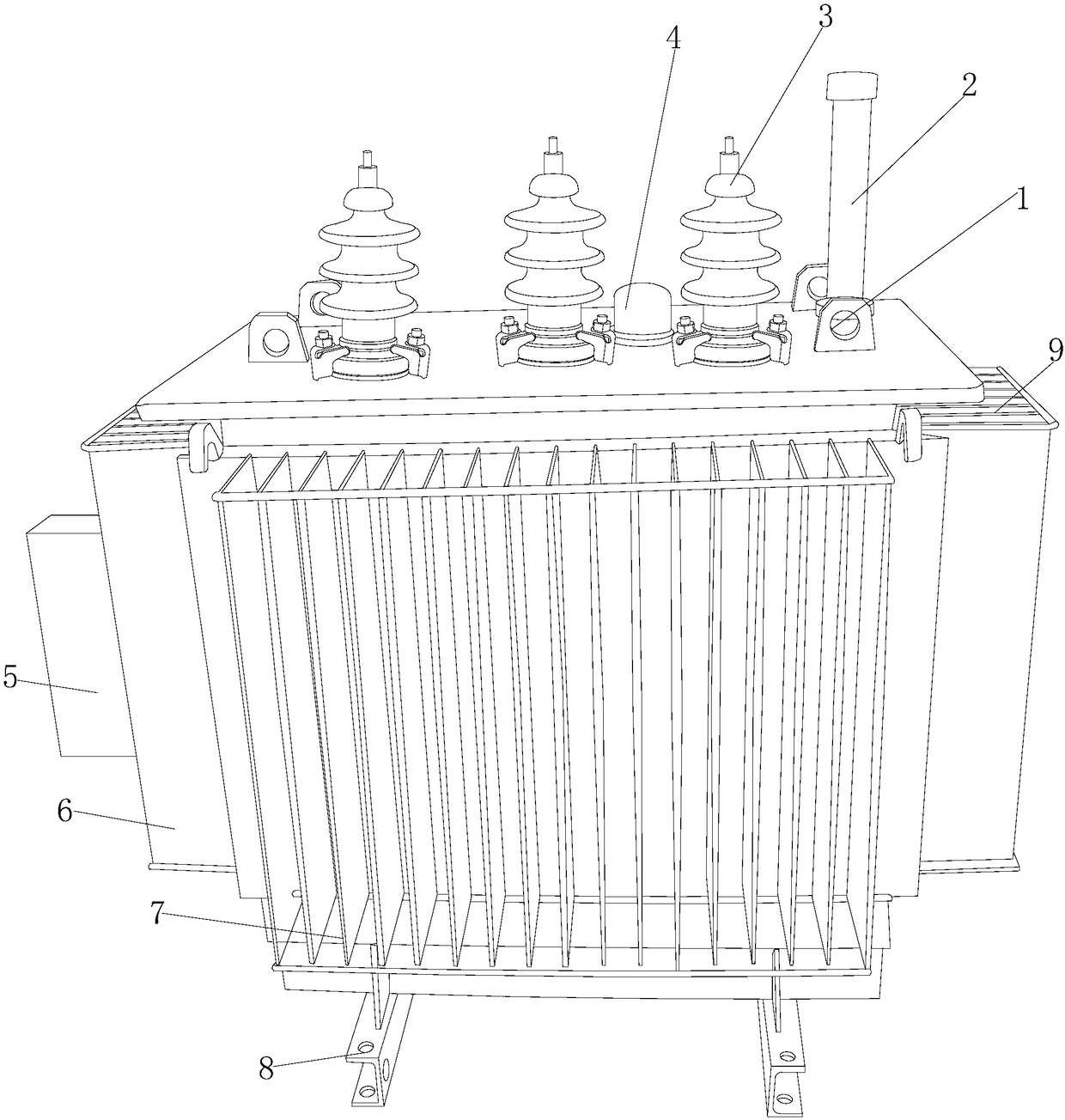 Solar transformer cooling device