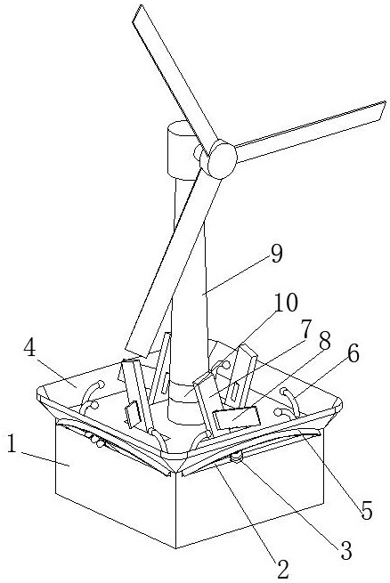 Offshore wind power reminding lighting device