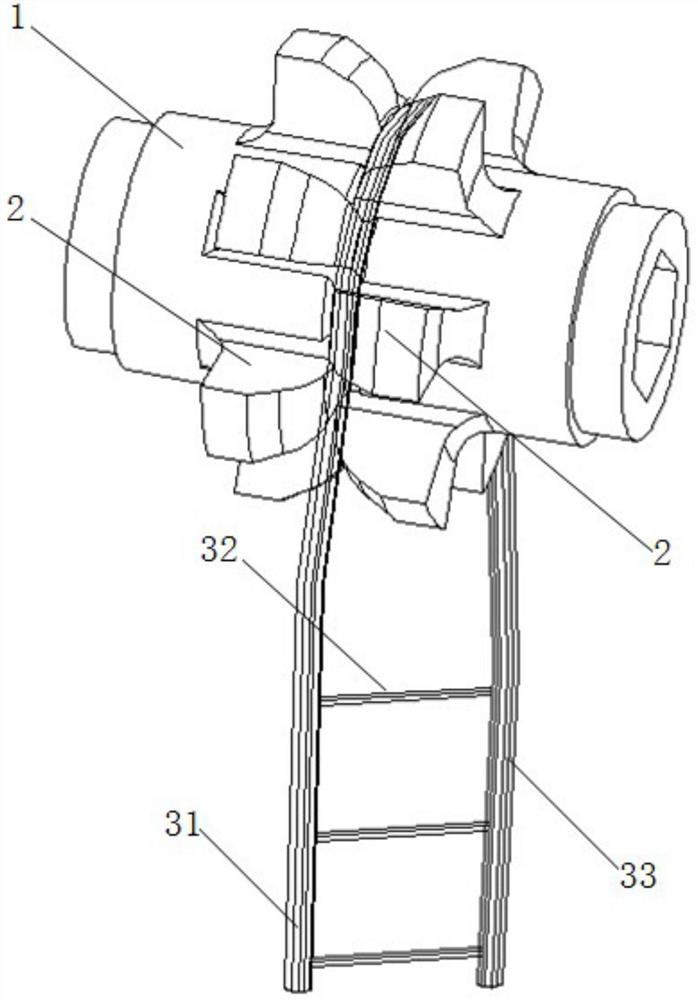 Ladder strap anchors and curtains