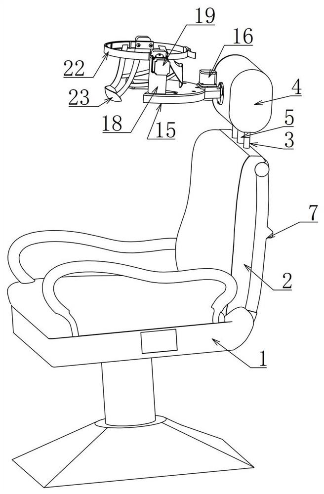 Intelligent angle-measurement multifunctional auxiliary treatment chair for cervical spondylosis