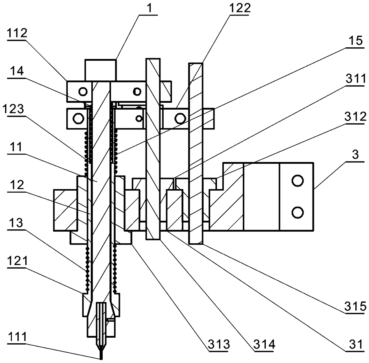 A test device for connector insertion force