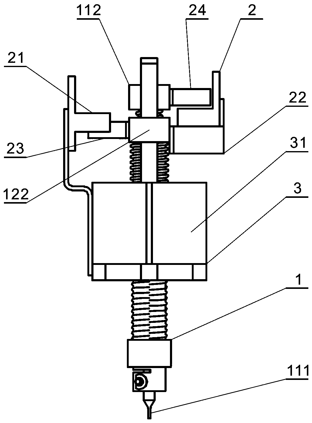 A test device for connector insertion force