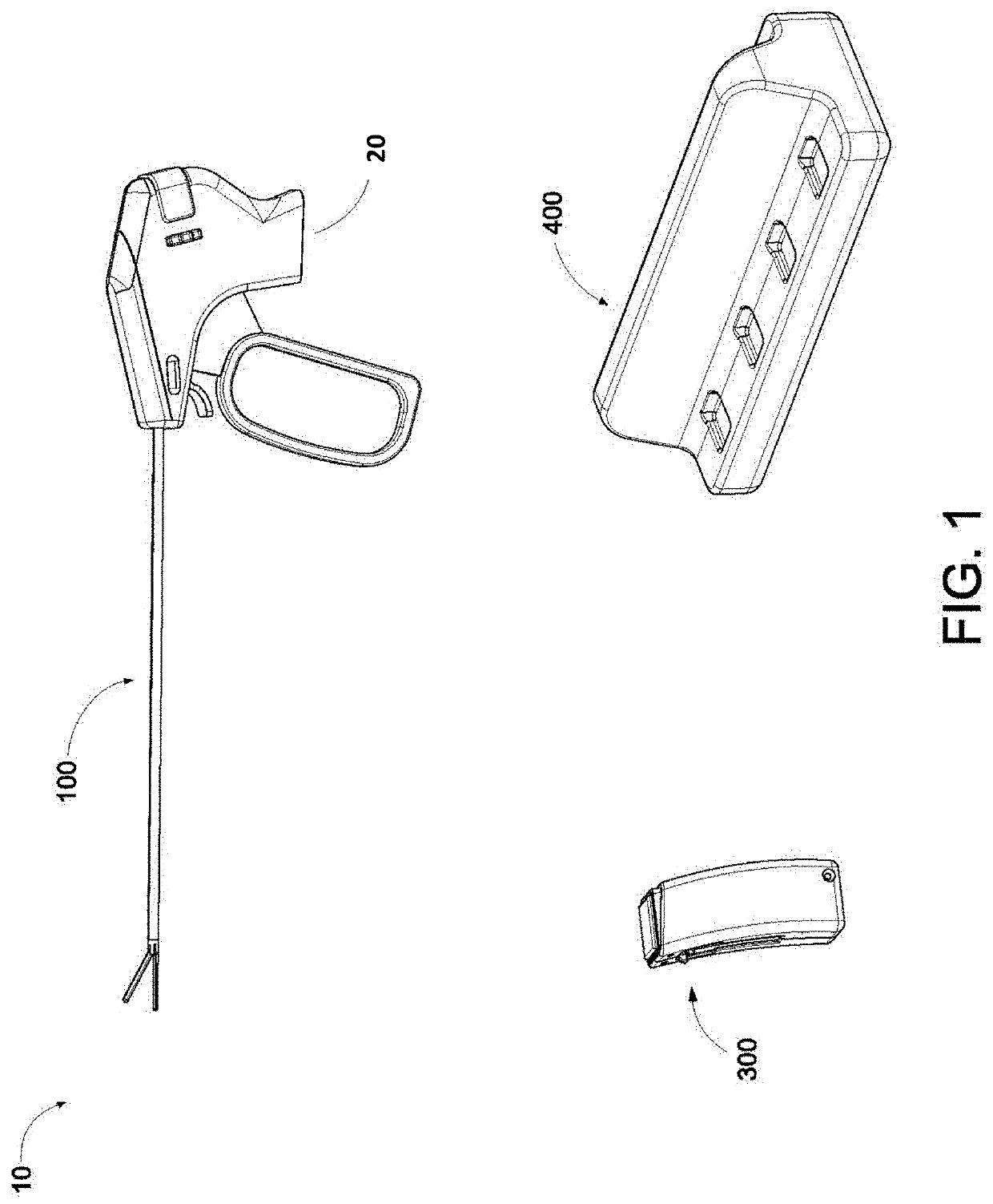 Power and bi directional data interface assembly and surgical system including the same