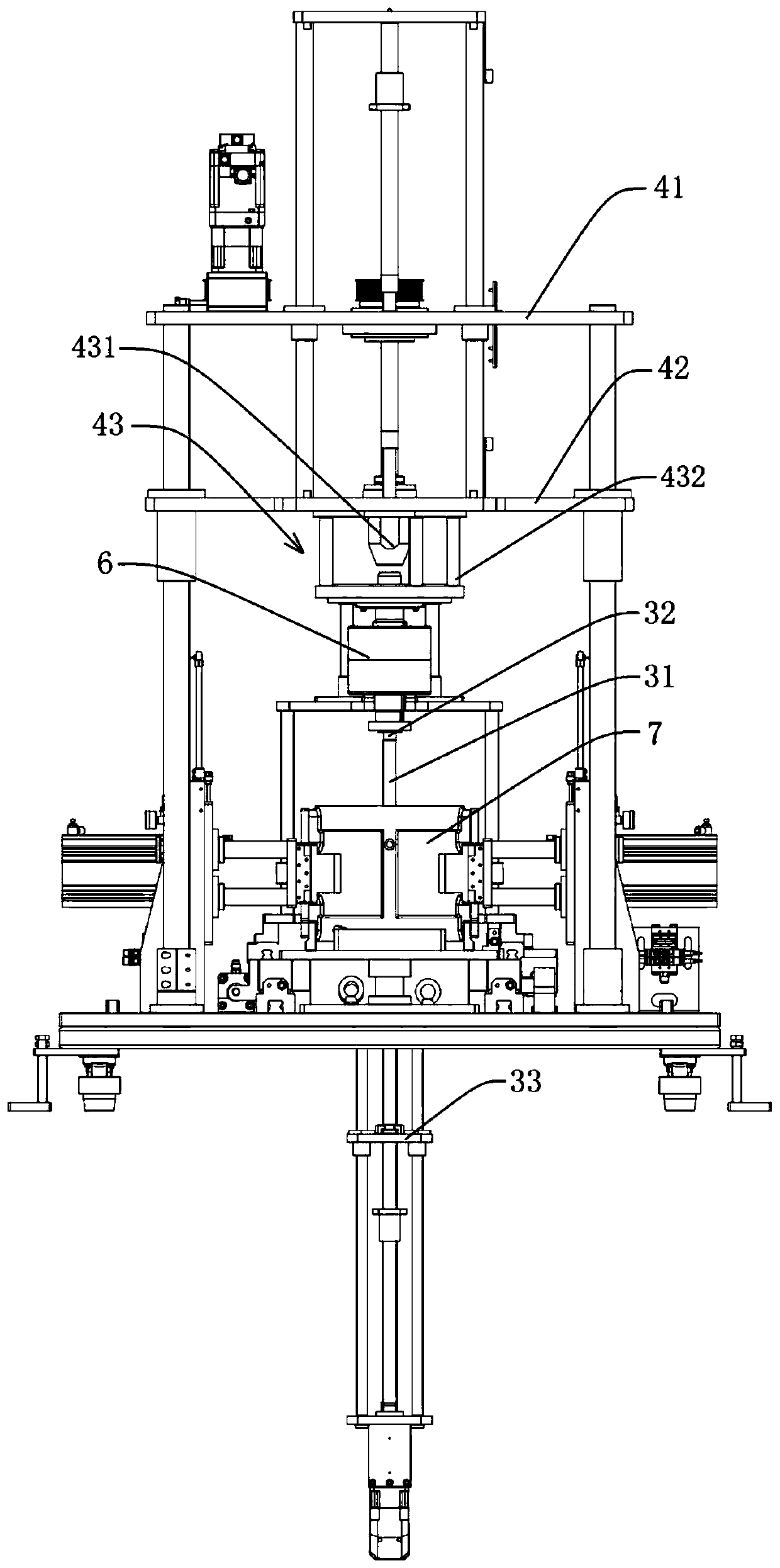 Stator and rotor combined assembling device