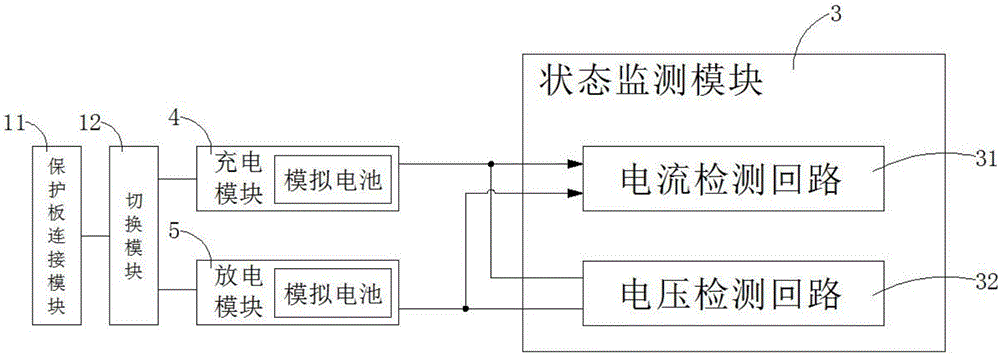 Lithium battery protective plate detection device and setting voltage method thereof