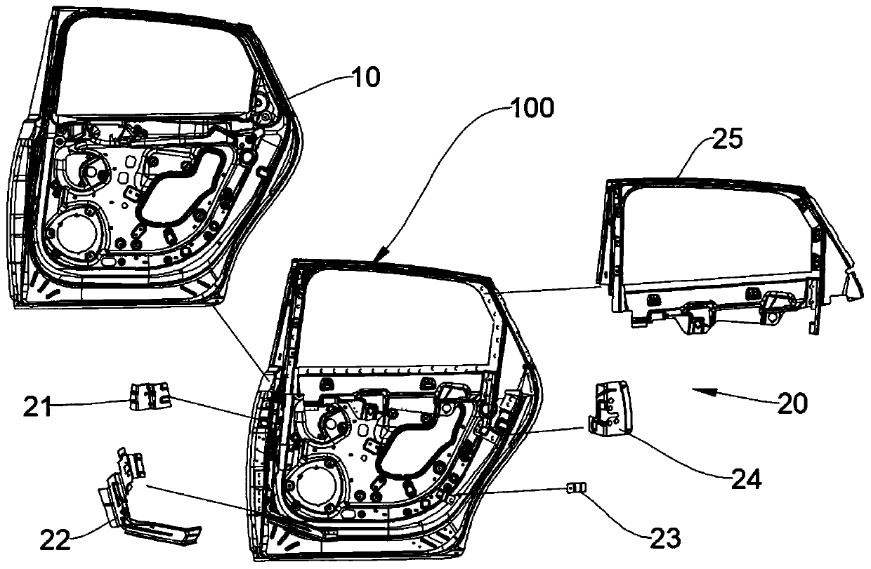 Welding method for vehicle door inner plate assembly