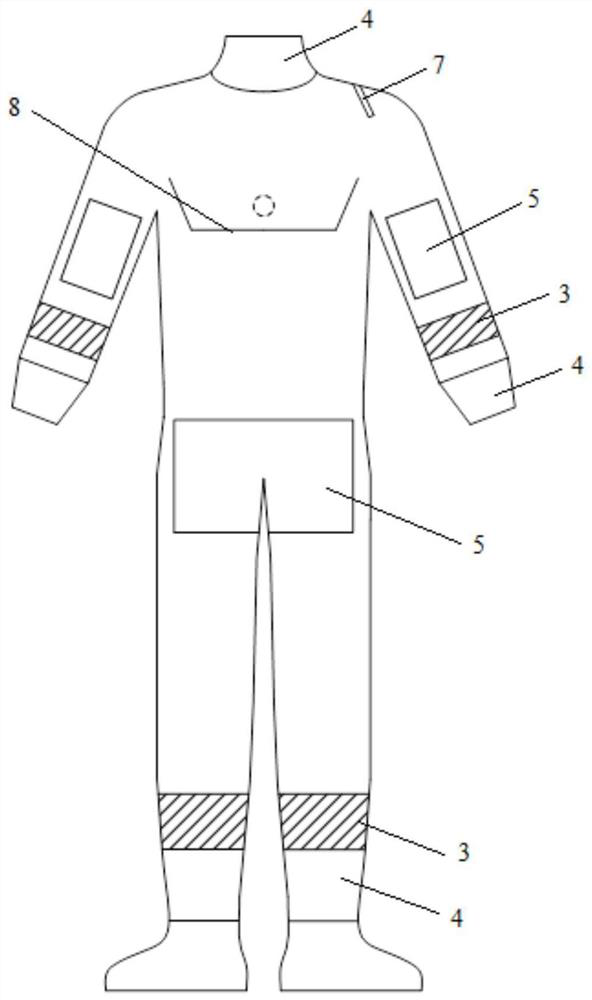 Water area and on-ice rescue protective garment for fire protection