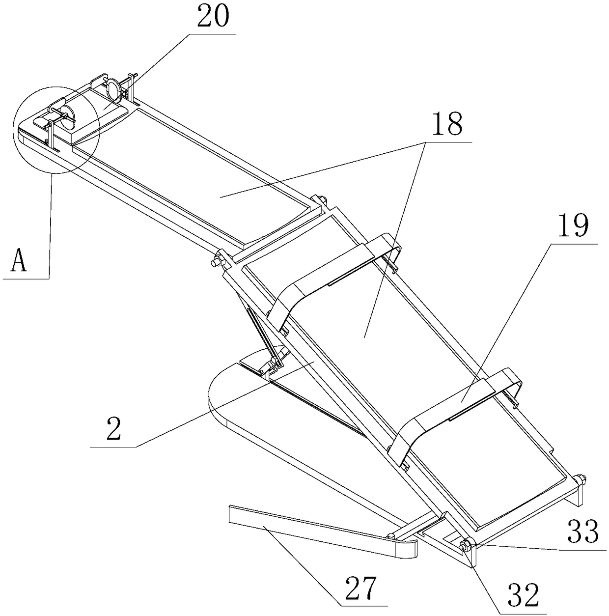 Leg fixator with adjusting function for orthopedic patients