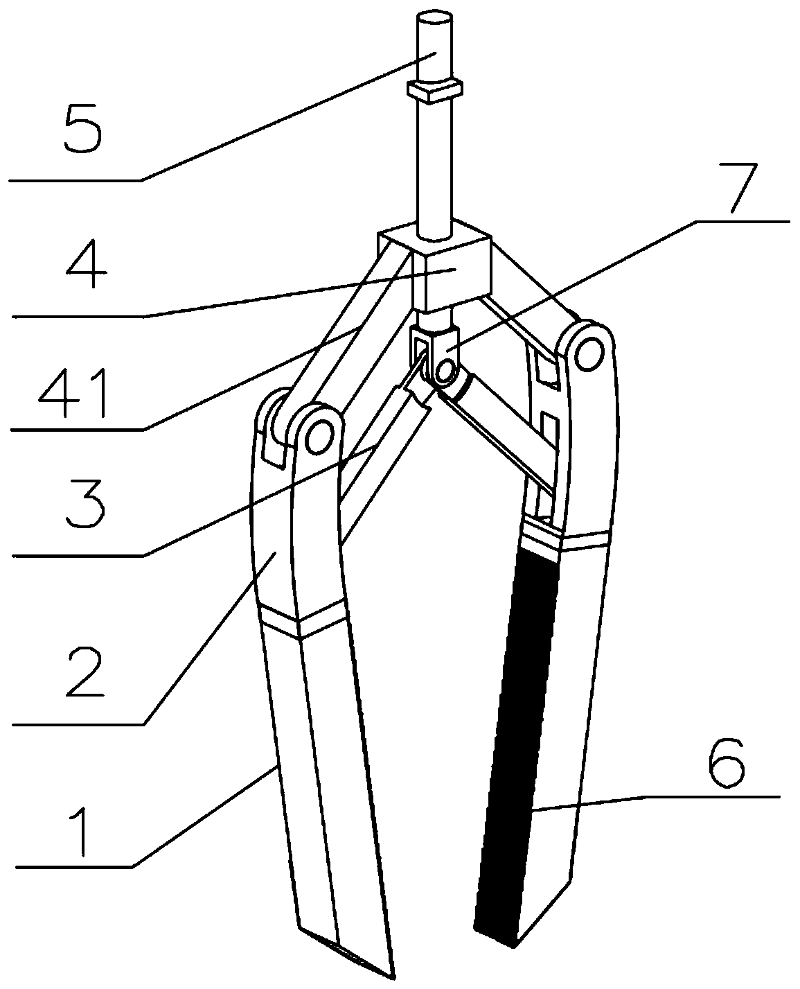 Clamping jaw with composite structure on surface