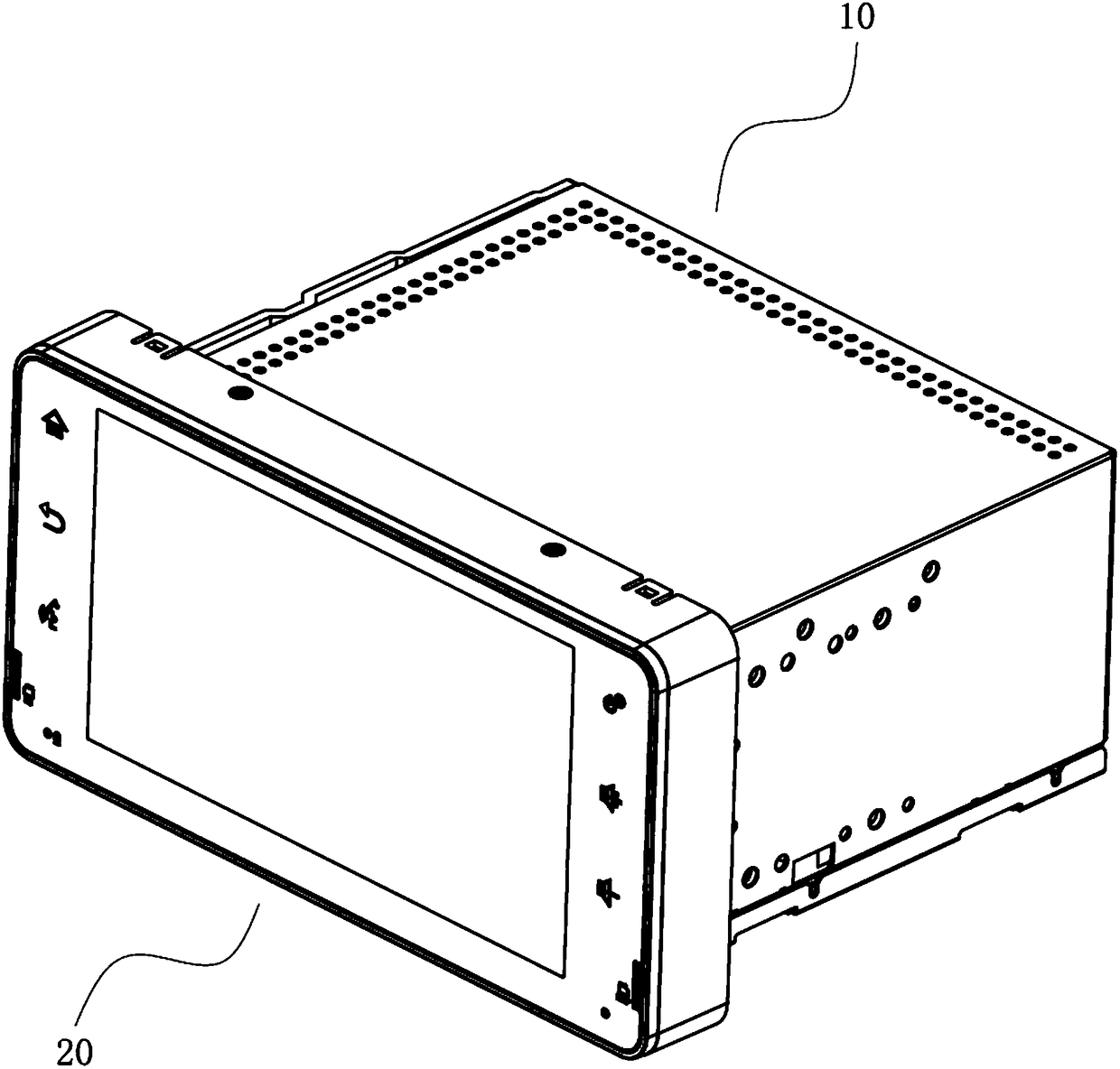 Vehicle-mounted navigation host machine, and assembling method thereof