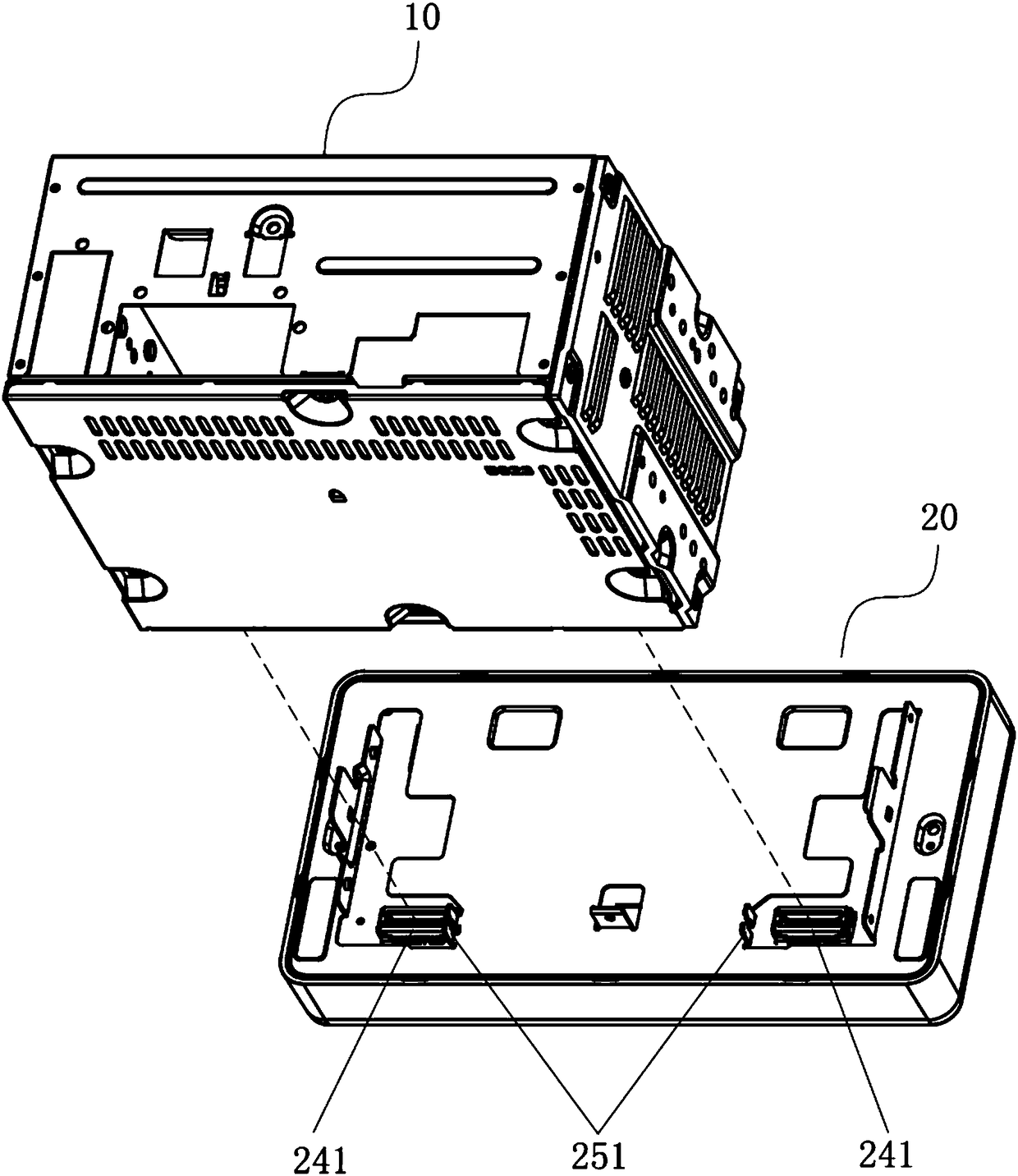 Vehicle-mounted navigation host machine, and assembling method thereof