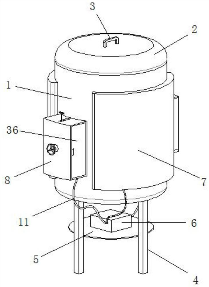 An electromagnetic stirrer for pre-furnace modification of molten steel