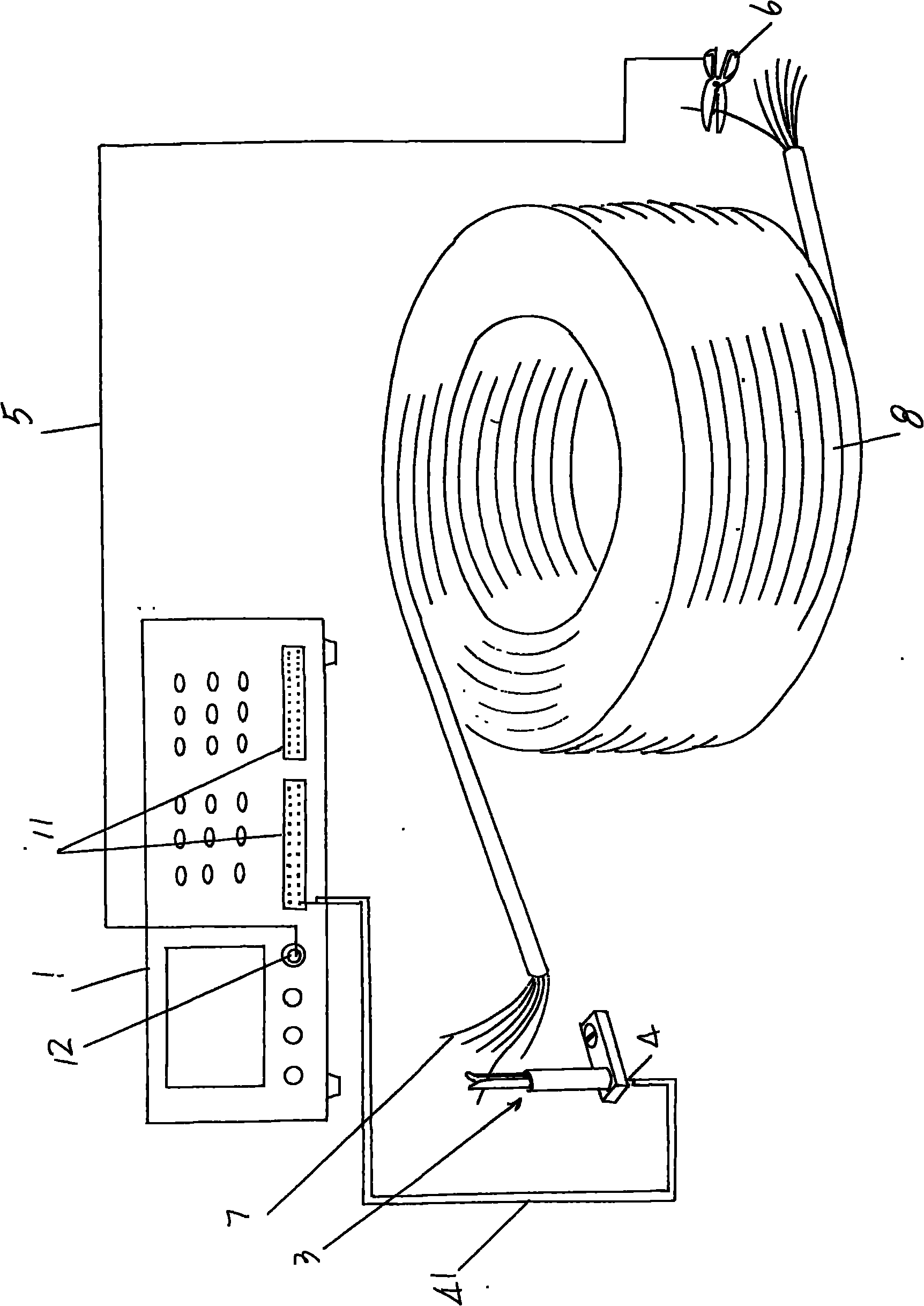 Detection mechanism of circuit breaking and short circuit of wires and cables