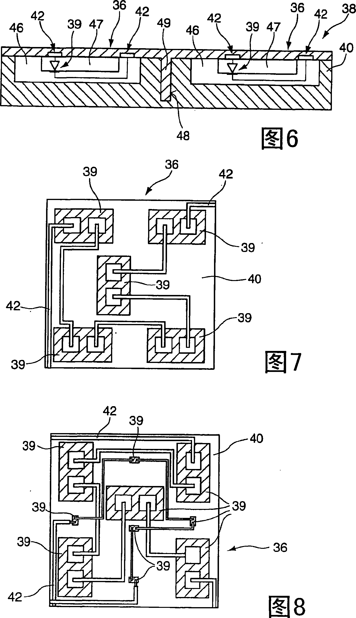 Optical element and method for recording beam parameters, comprising a temperature sensor provided in the form of a pixel matrix