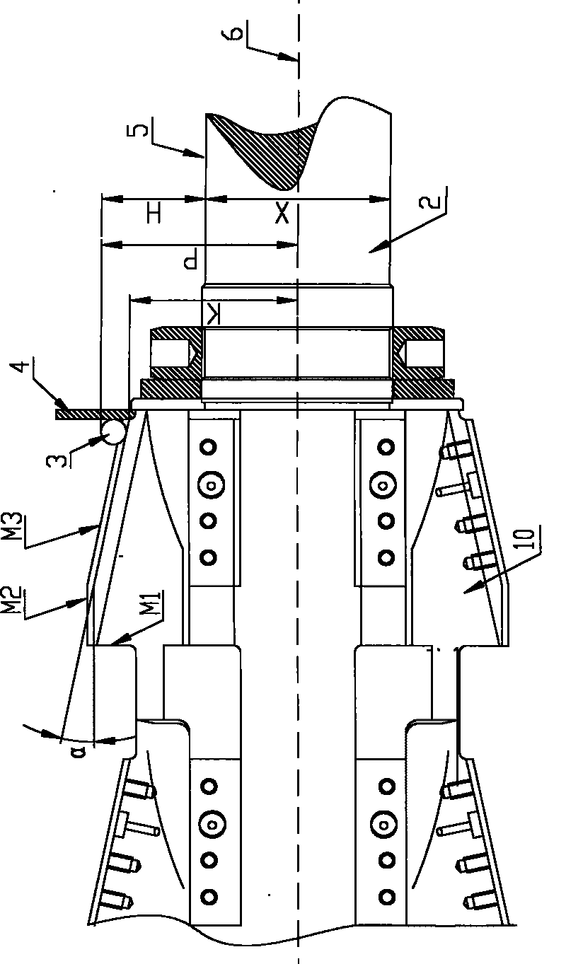 Method for finely machining pyramid cover of drum part of metallurgical machine