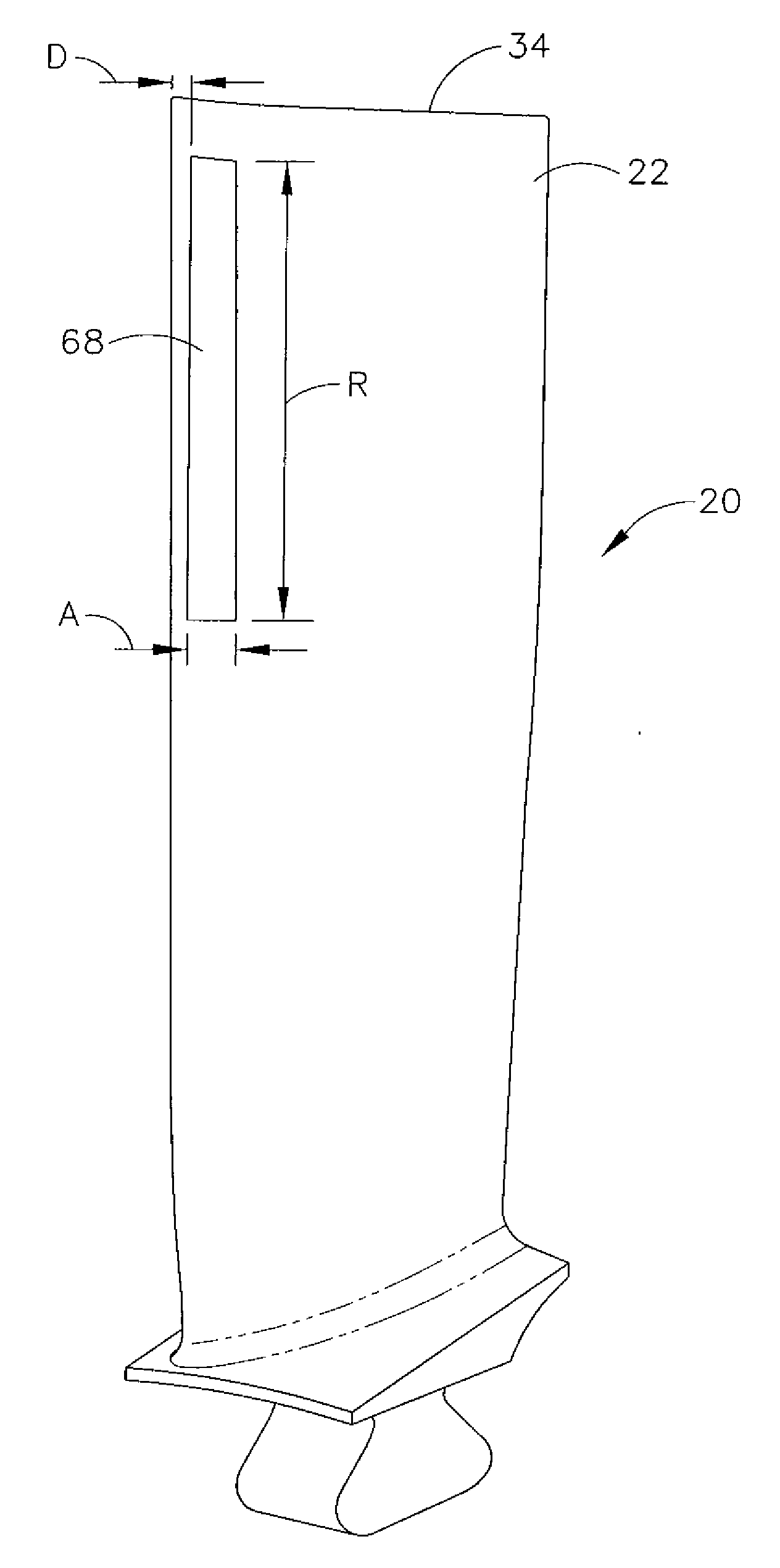 Method and apparatus for increasing fatigue notch capability of airfoils