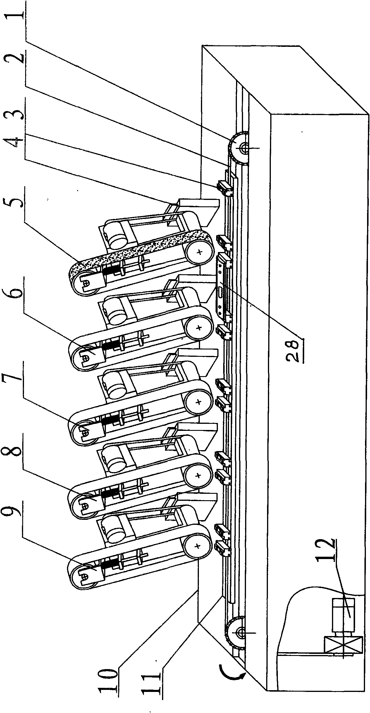 Polishing machine for panel of lock