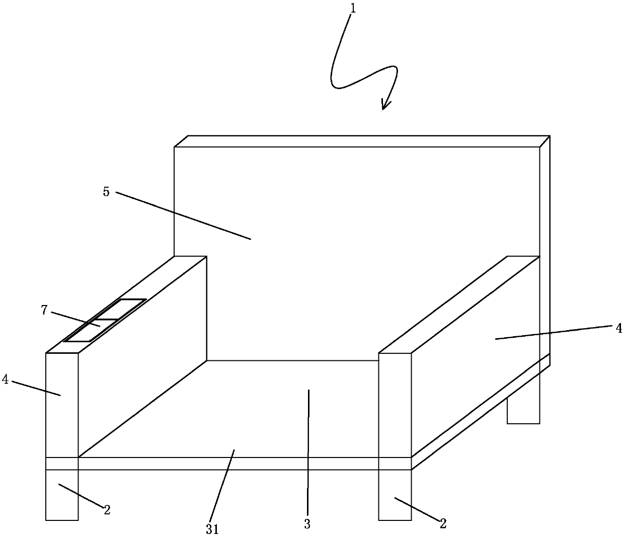 Wooden sofa