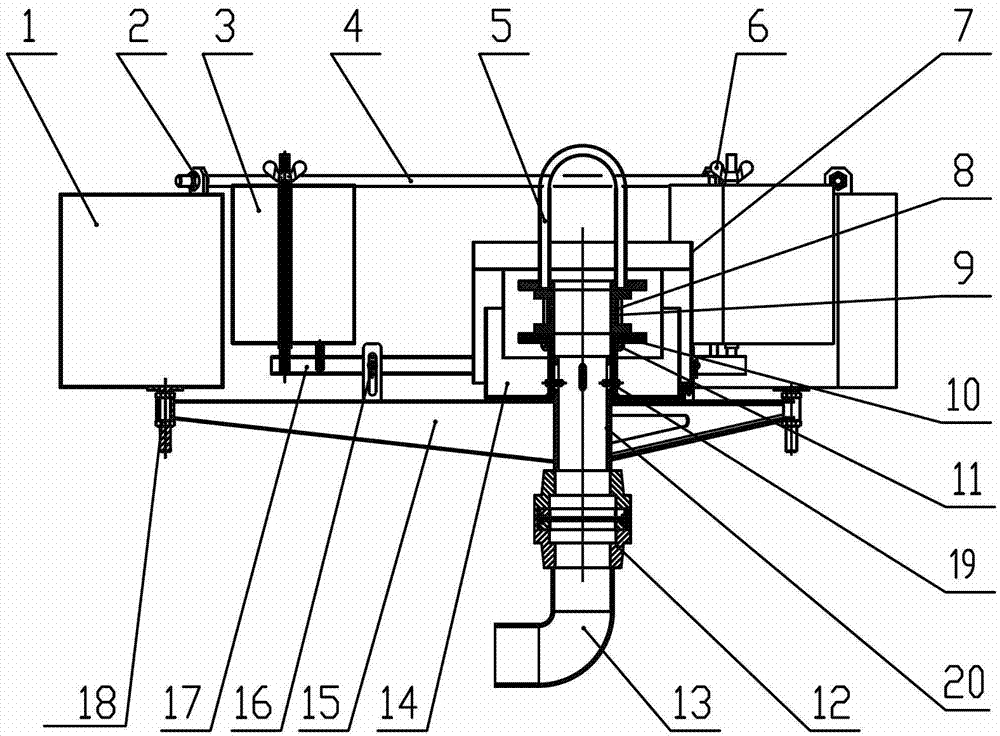 A skimming device for purifying the surface of the core pool