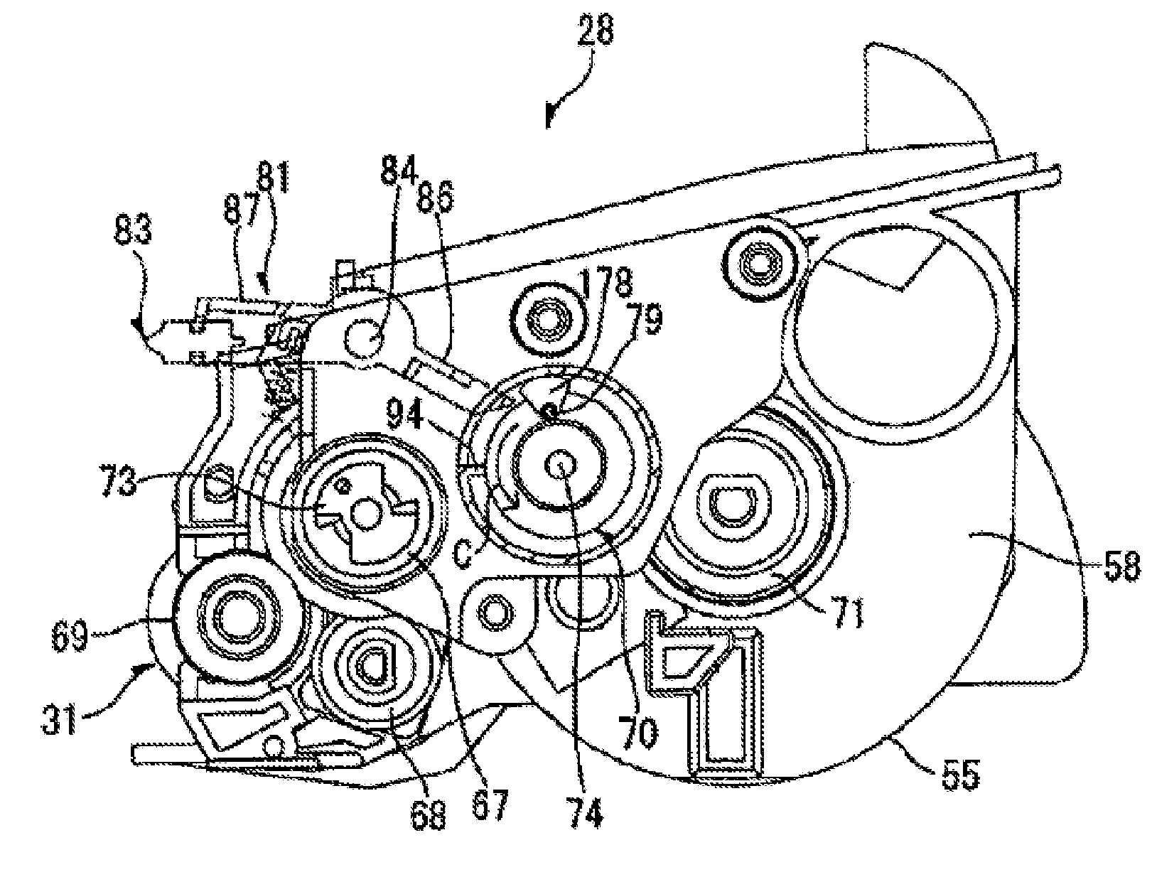 Developer cartridge with counting mechanism
