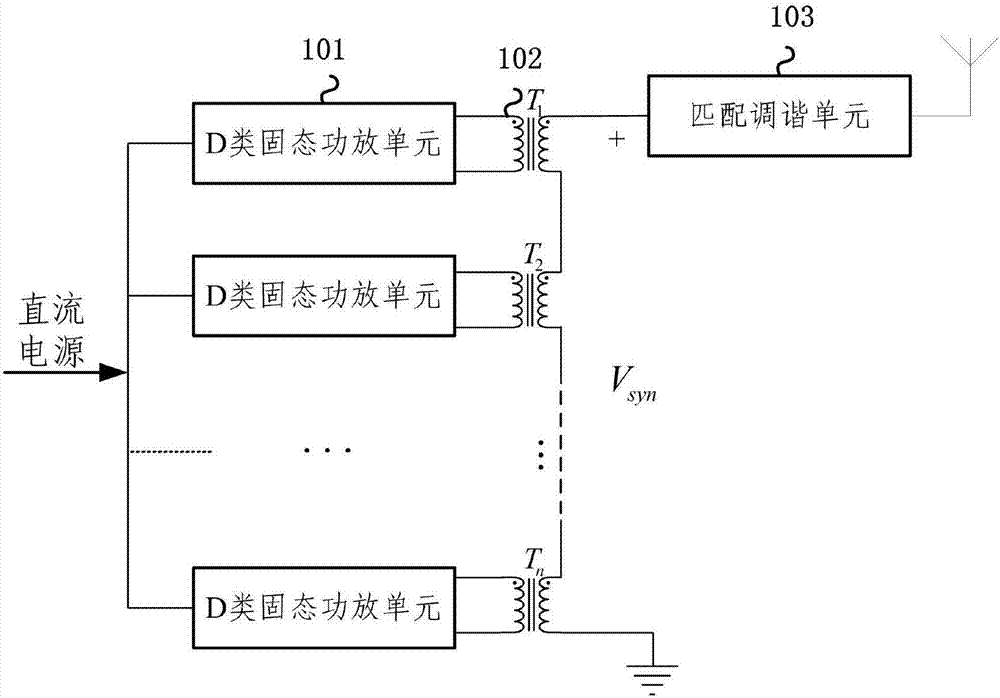 Loran-C transmitter main circuit and transmission waveform generation method therefor