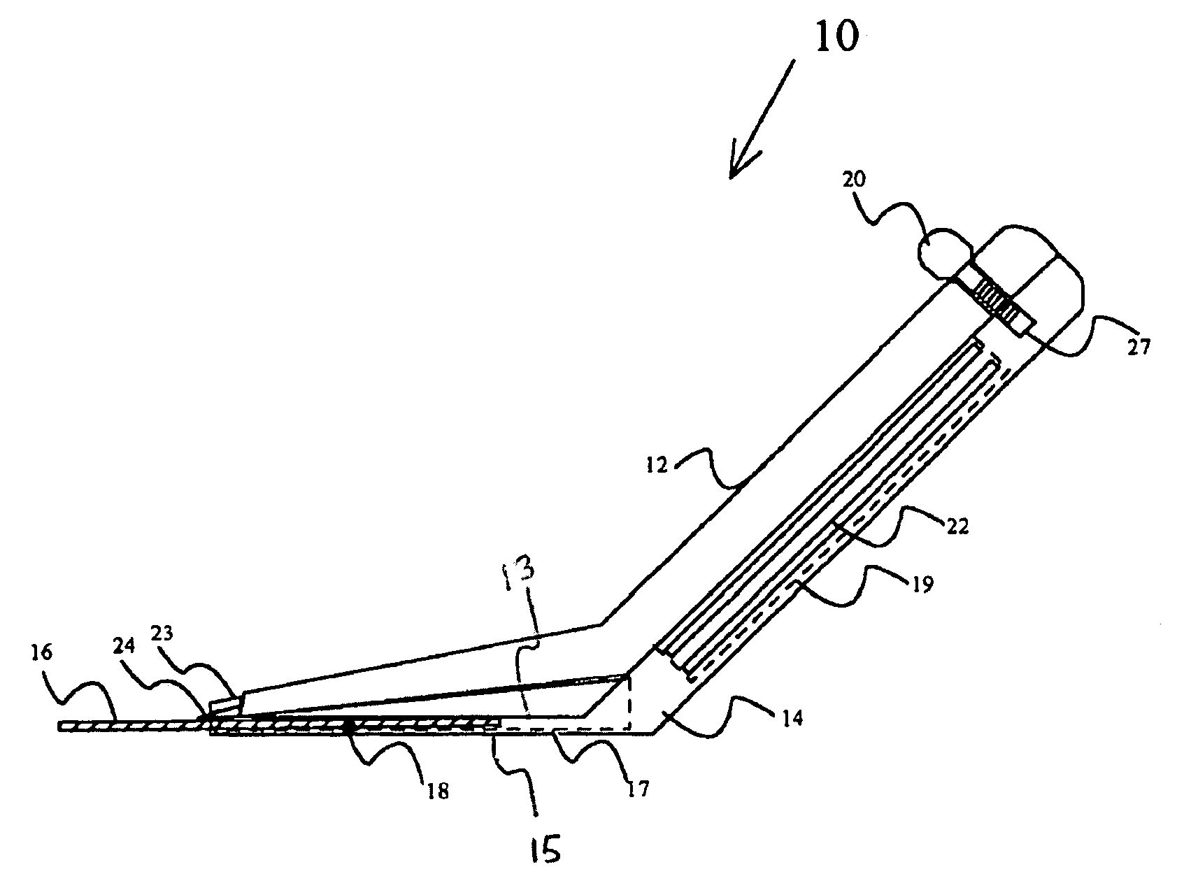 Double-edged utility knife