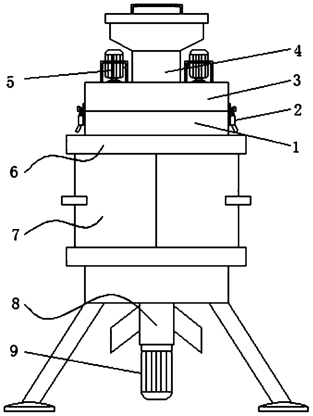 Fermentation device for biological preparation and processing method