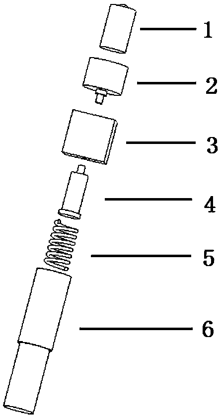 Measuring device and system for simulated weight loss unloading force of spacecraft antenna