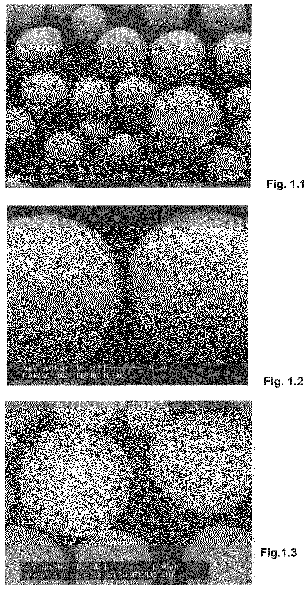 Process for Production of Attrition Stable Granulated Material