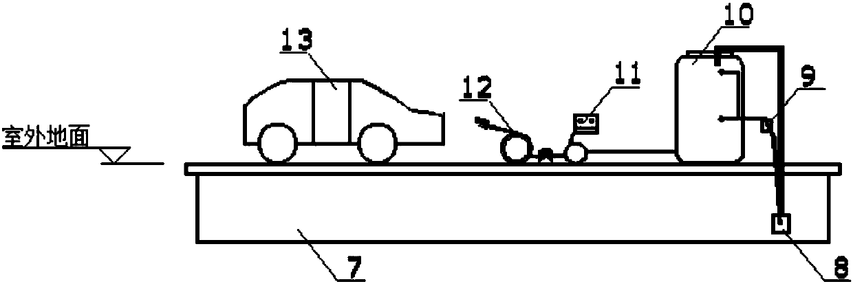 Rainwater collection and car washing device based on self-controlled purification and automatic water supplementing