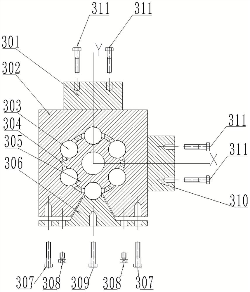 Constant-speed ball cage universal joint contact force test bench and test method thereof