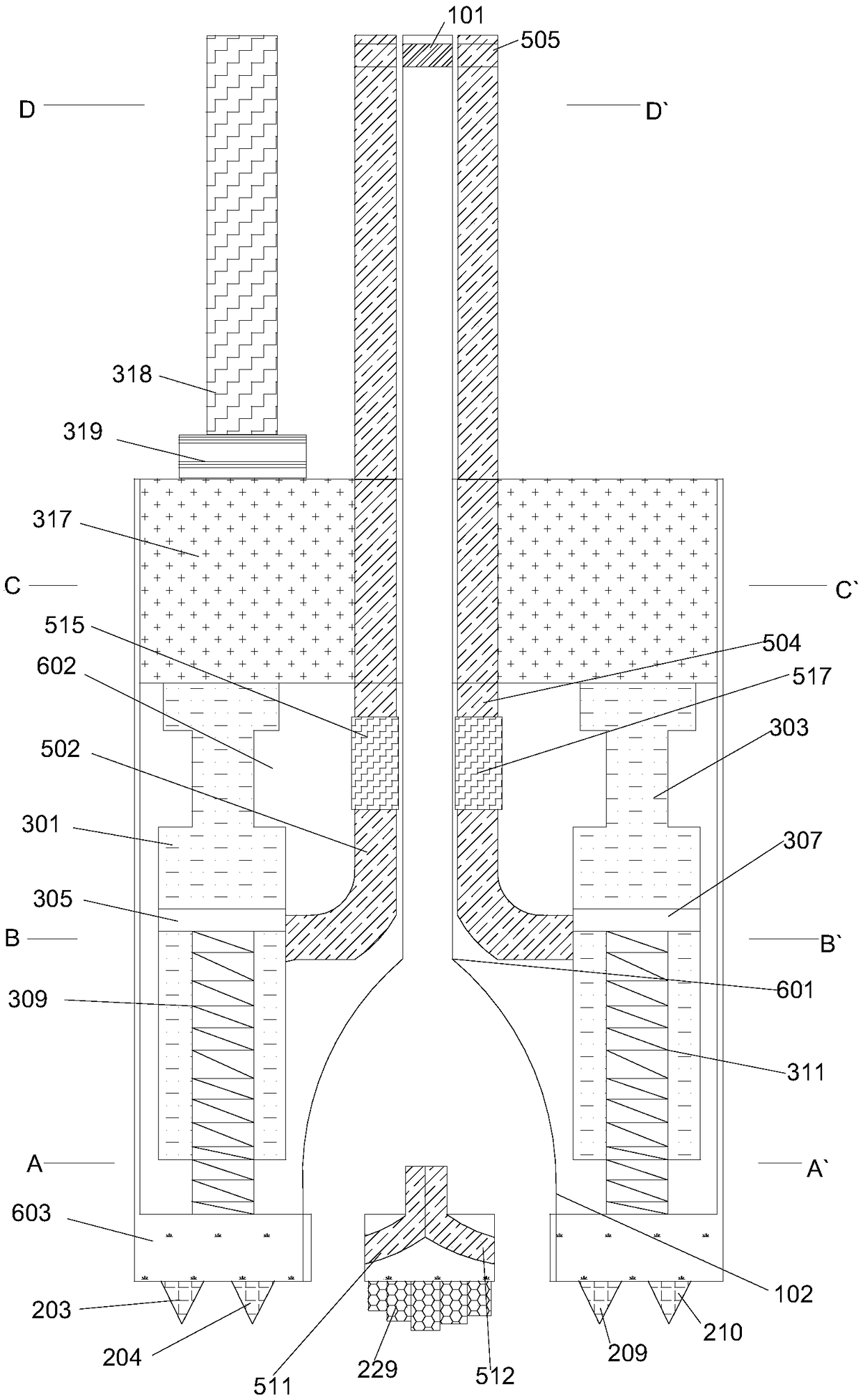 High-water-pressure telescopic composite drilling and cutting method for soft and hard formations