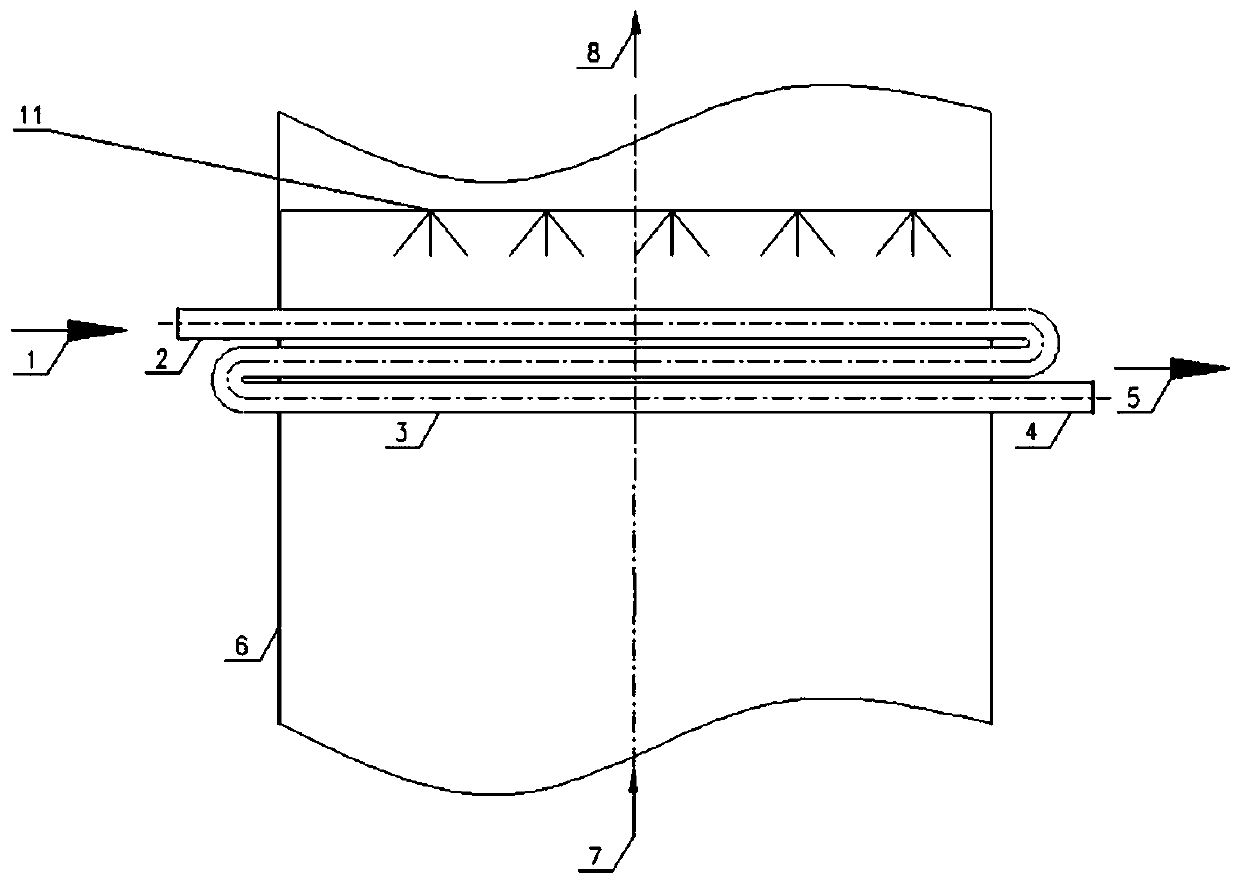 Tubular condensation water and mist removal method and device