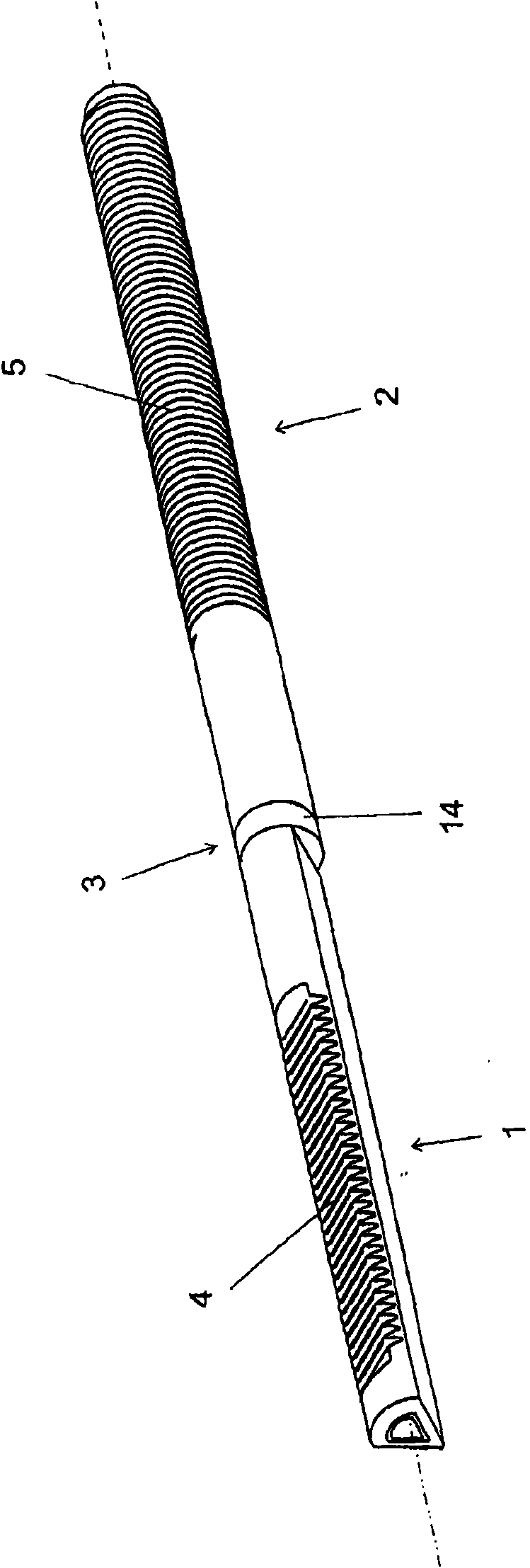 Toothed or threaded rod