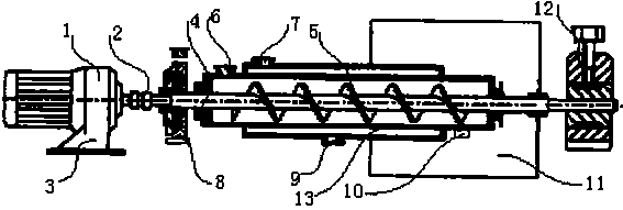 Material spiral conveying device