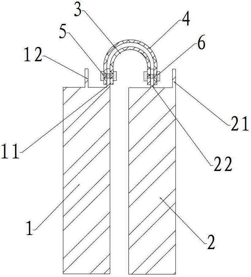 Connection structure of monomer sodium-sulfur cell in sodium-sulfur cell module and method