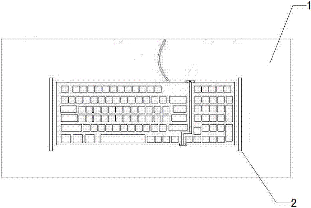 Computer desk capable of containing keyboard covers