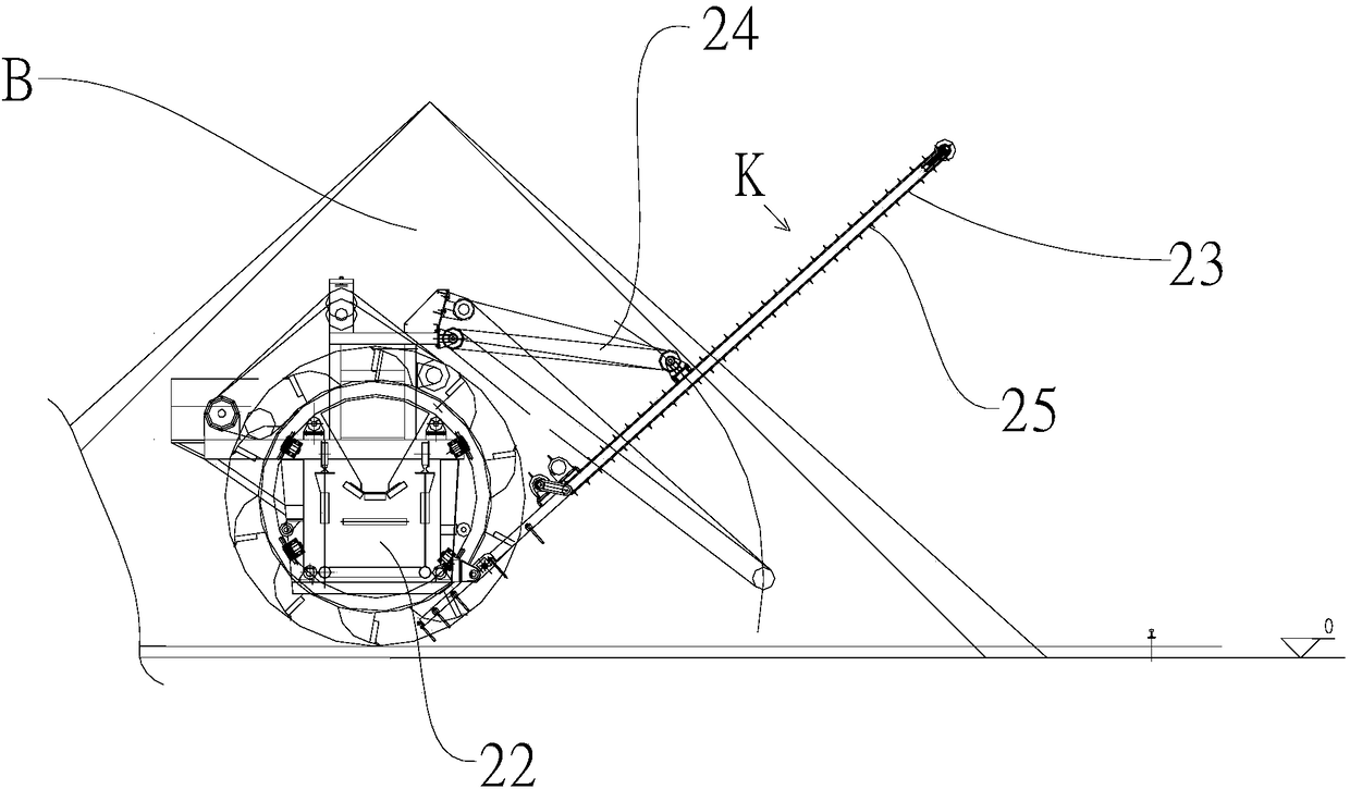 Material taking device and pile material taking method