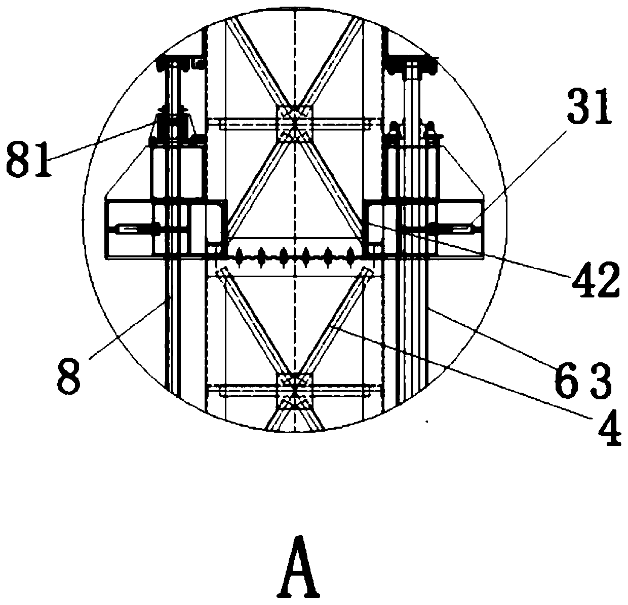 Template automatic alignment device of building machine