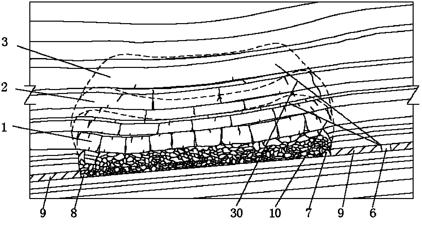 Gas extraction well location method based on overlying rock fracture shell