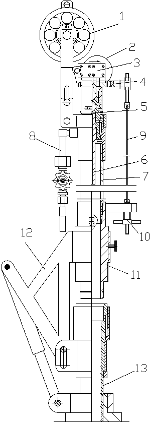 Well mouth test blowout preventer of water injection well