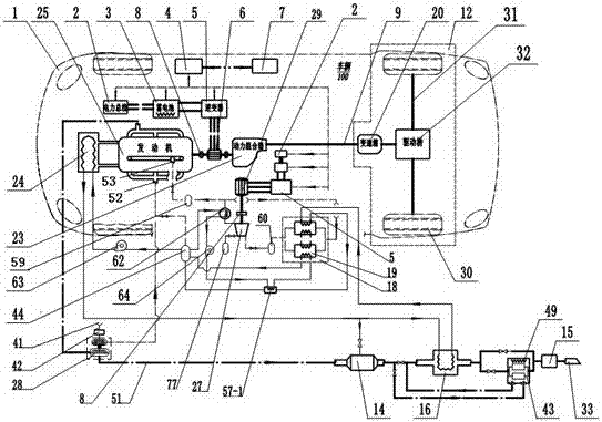 Efficient hydrogen energy vehicle power system for purifying ambient air