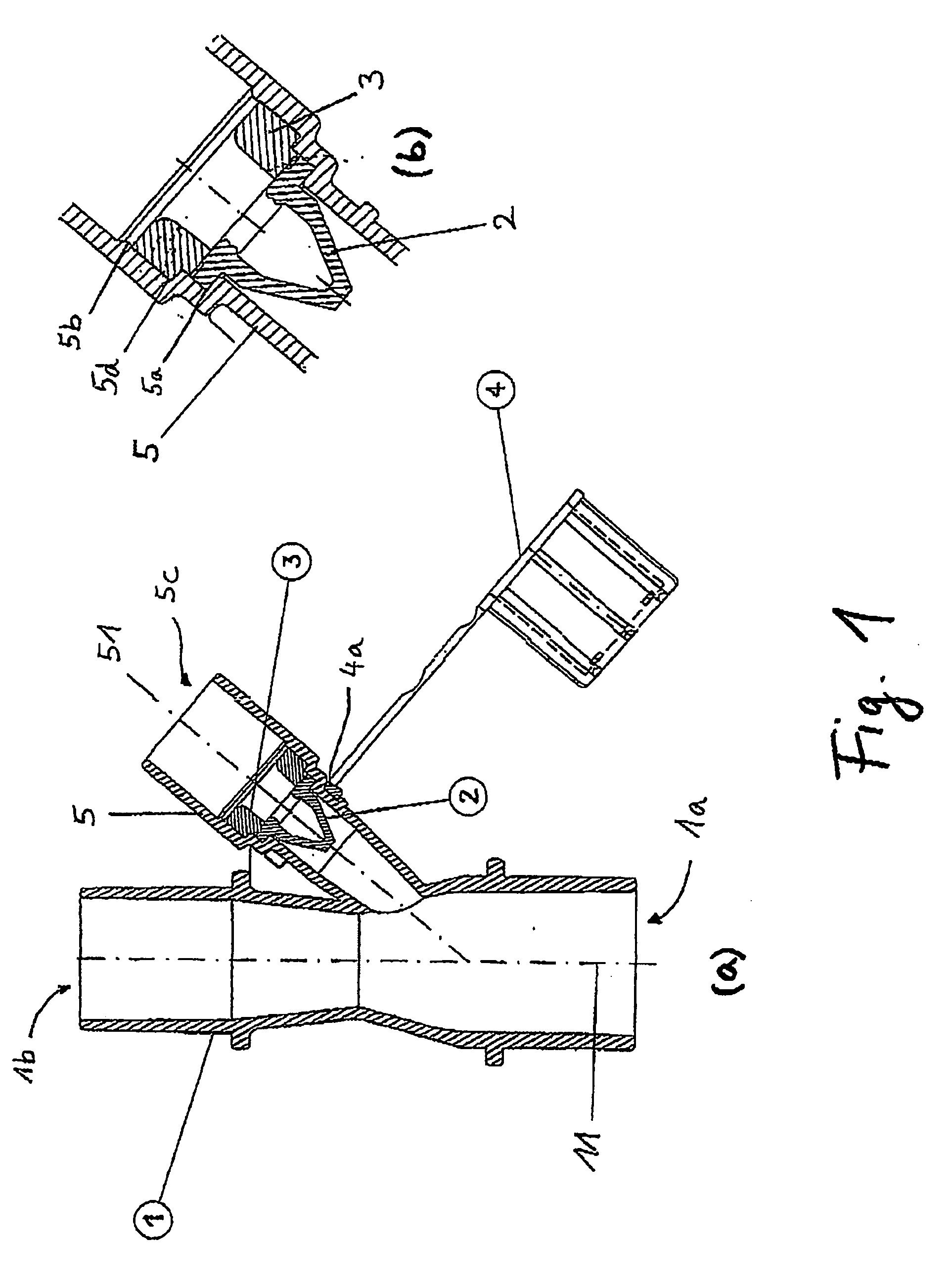 Arrangement Comprising a Catheter and Connector Piece, and Valve for Passage of a Catheter