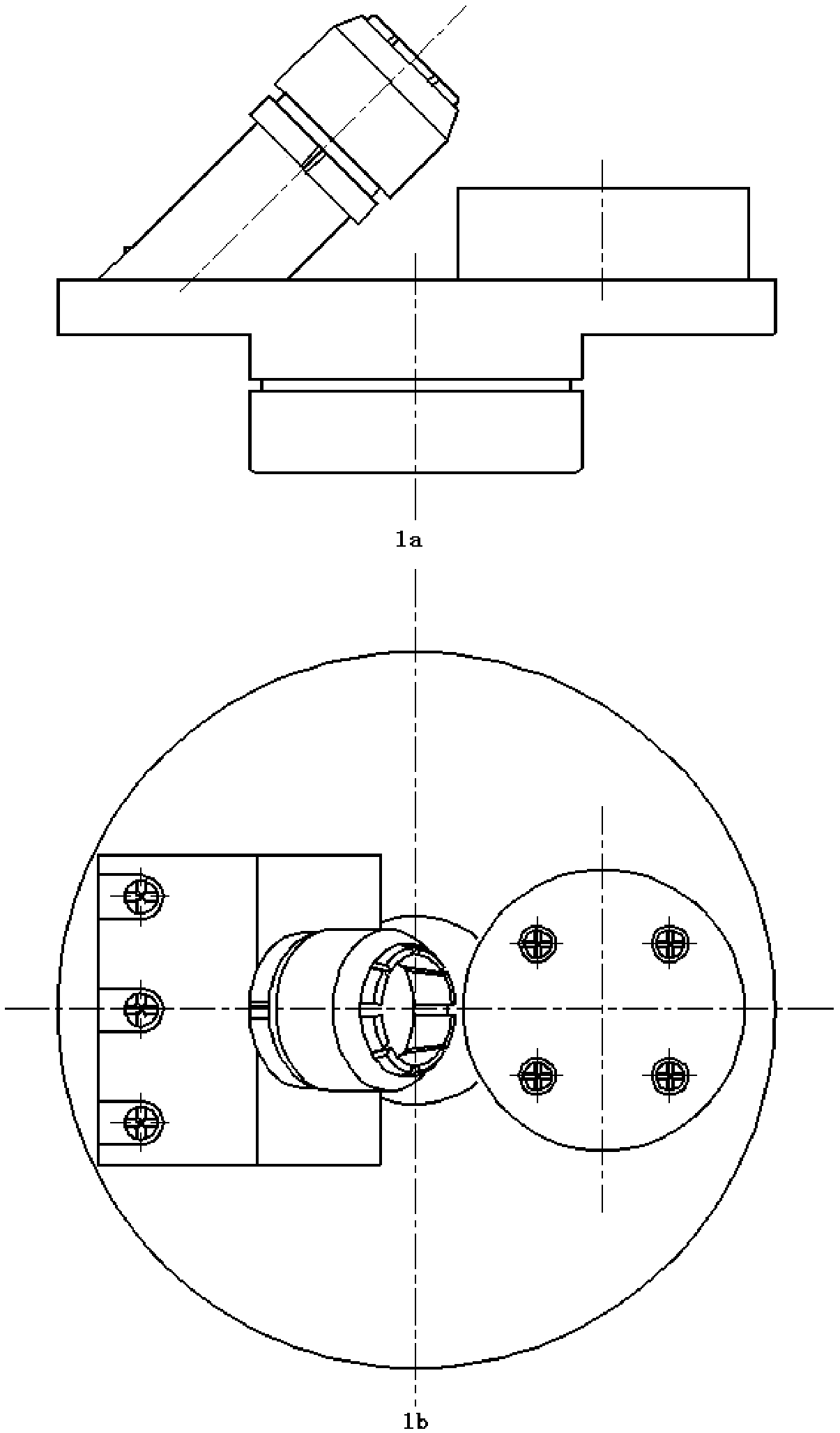 Fixture for machining noncoaxial hole of part