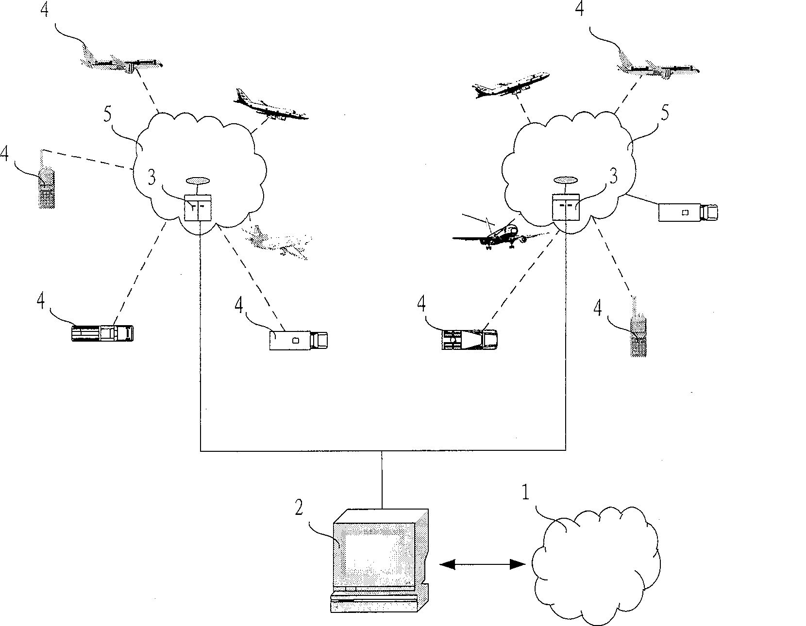 System for monitoring moving target on place of aerodrome